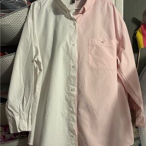 Two-Tone Pink and White Pinstripe - Perfect for Valentine’s Day!